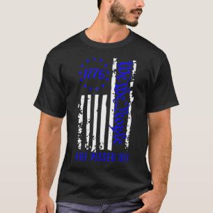 T-shirt Nous, Les Gens, Nous Sommes Fous De Bleu Détruits