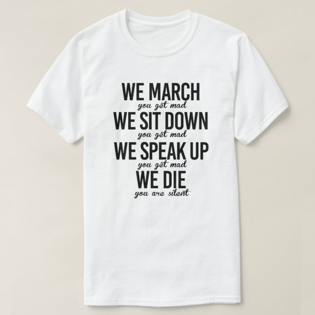 T-shirt Nous marchons Nous nous asseyons Nous parlons (Design devant)