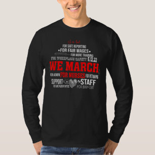 T-shirt Nous Marchons Pour Infirmières Infirmière Aîné Mil