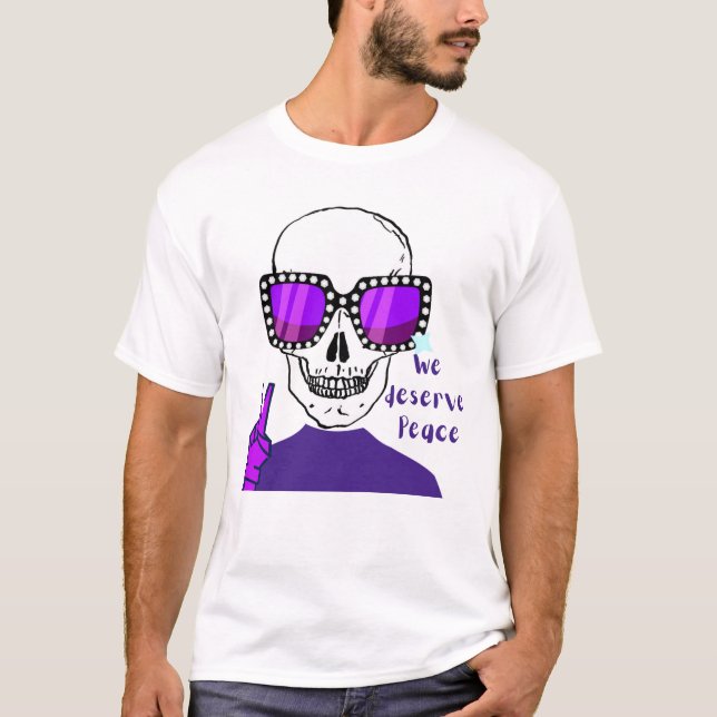 T-SHIRT NOUS MÉRITONS LA PAIX (Devant)