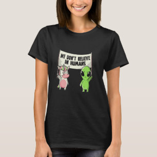T-shirt Nous ne croyons pas aux créatures mystiques humain