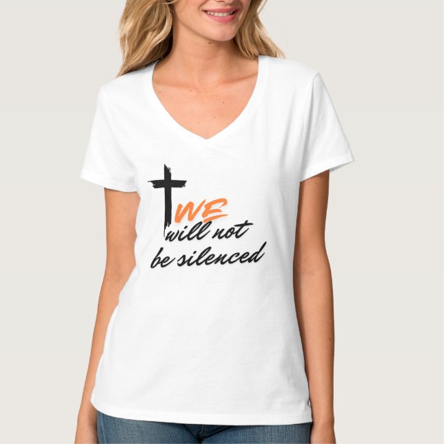 T-shirt Nous ne serons pas réduits au silence (Devant)