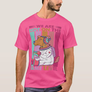 T-shirt Nous Ne Sommes Pas Au Même Niveau Jeux Vidéo Chien