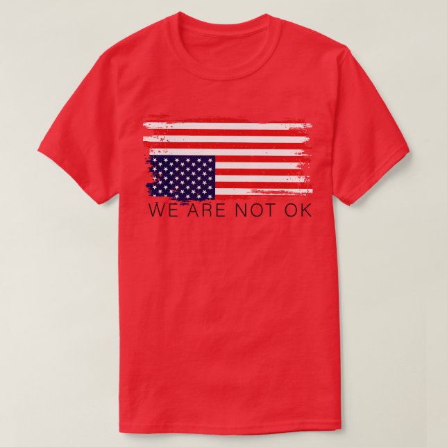 T-shirt Nous Ne Sommes Pas D'Accord Drapeau Us Inverti (Design devant)