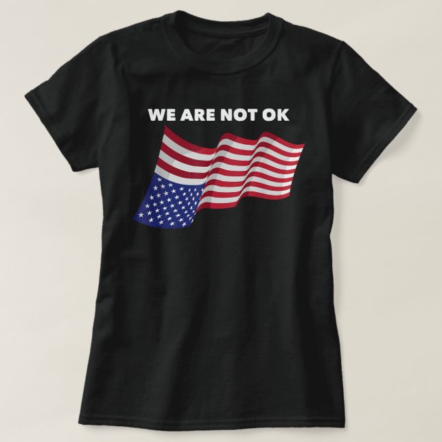 T-shirt Nous Ne Sommes Pas D'Accord États-Unis Drapeau Ver (Design devant)
