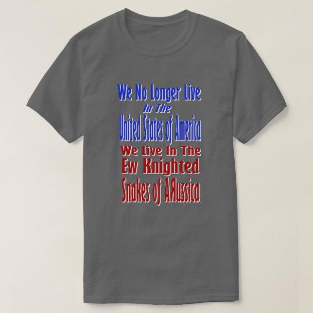 T-shirt Nous ne vivons plus aux États-Unis d'Amérique (Design devant)