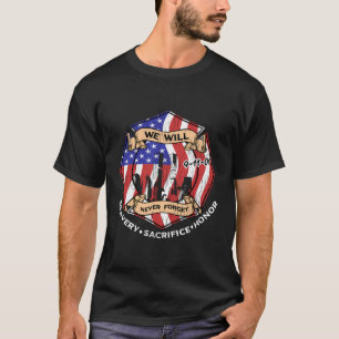 T-shirt Nous N'Oublierons Jamais Le 9-11-01 Sacrifice De B