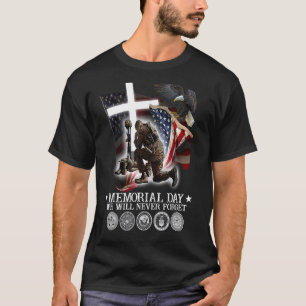 T-shirt Nous n'oublierons jamais Memorial Day Patriotic Us