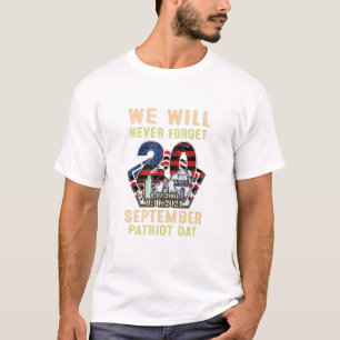 T-shirt Nous n'oublierons jamais Patriotic 911 Twins Tower