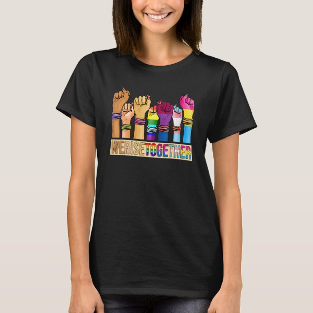 T-shirt Nous nous rassemblons Pride Lgbt-Q Justice sociale (Devant)