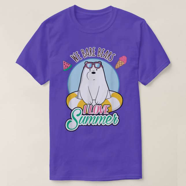 T-shirt Nous Ours Nus Ours Ice Ours Aime Été (Design devant)