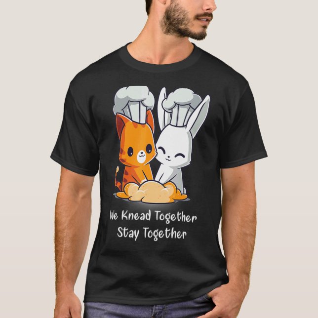 T-shirt Nous pétrissons ensemble restons ensemble lapin et (Devant)