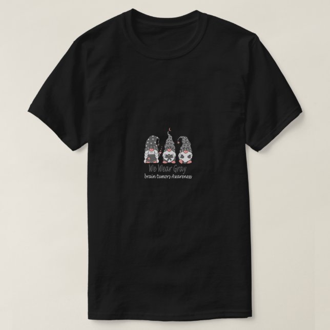 T-shirt Nous portons du gris pour la sensibilisation aux t (Design devant)