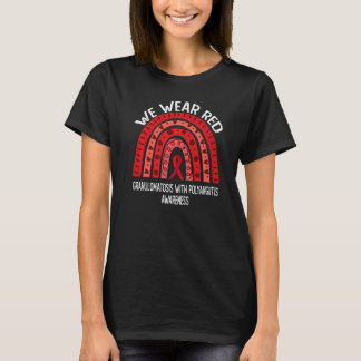 T-shirt Nous Portons du Rouge pour la Granulomatose avec P