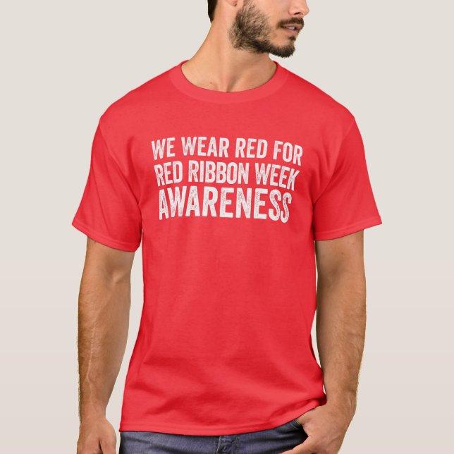 T-shirt Nous Portons Le Rouge Pour La Sensibilisation À La (Devant)