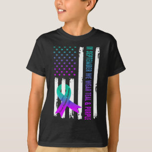 T-shirt Nous portons le vert cyan et le violet pour la pré