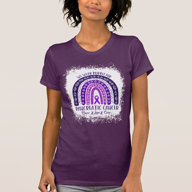 T-shirt Nous portons le violet pour le cancer du pancréas (Devant)