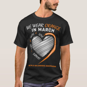 T-shirt Nous Portons L'Orange En Mars Sclérose En Multiple