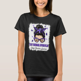 T-shirt Nous Portons Purple Messy Bun Guerrier Troubles al