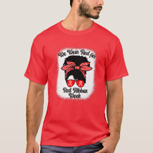 T-shirt Nous Portons Rouge Pour Red Ribbon Week Sensibilis