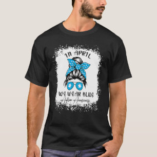 T-shirt Nous Portons un Nœud Sale Bleu Clair pour la Sensi