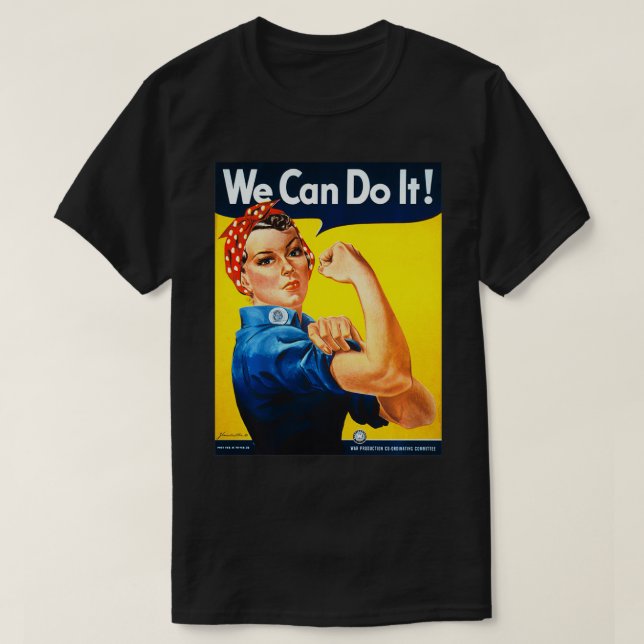 T-shirt Nous Pouvons Le Faire Poster Rosie Le Riveter Girl (Design devant)