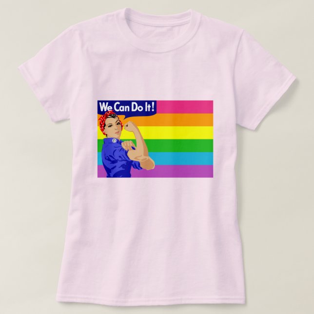T-SHIRT NOUS POUVONS LE FAIRE ! ROSIE LE RIVETER ET LE GAY (Design devant)