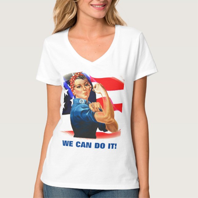 T-shirt Nous pouvons le faire Rosie Riveter Women Power US (Devant)