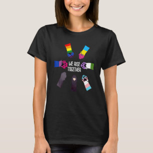 T-shirt Nous Rassemblons Gay pride Chien Empreinte de patt