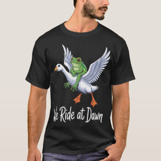 T-shirt Nous roulons à l'aube Amoureux de grenouille Avent