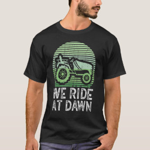 T-shirt Nous Roulons À L'Aube Papa Lawn Mower Faire Rire J