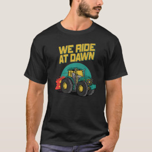 T-shirt Nous Roulons À L'Aube Papa Lawn Mower Faire Rire J