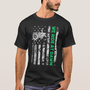T-shirt Nous Roulons À L'Aube Papa Lawn Mower Faire Rire J