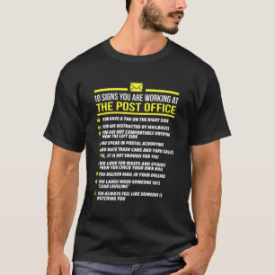 T-shirt Nous Service Postal T Chemise -10 Signes Que Vous