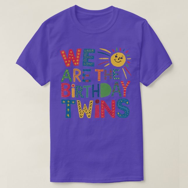 T-shirt Nous Sommes Anniversaire Jumeaux 1 (Design devant)