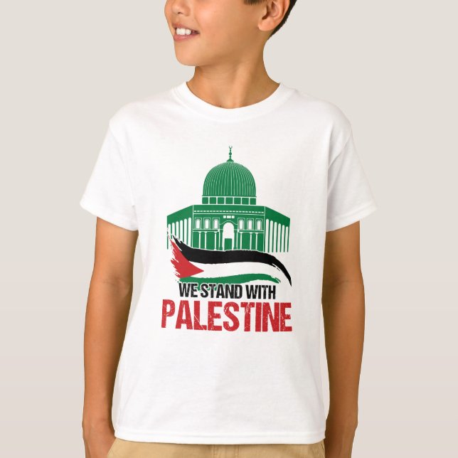 T-shirt Nous Sommes Avec La Palestine (Devant)