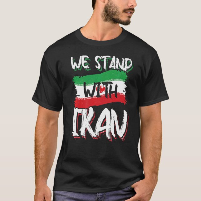 T-shirt Nous Sommes Avec L'Iran Libre Iran Aimer Solidarit (Devant)