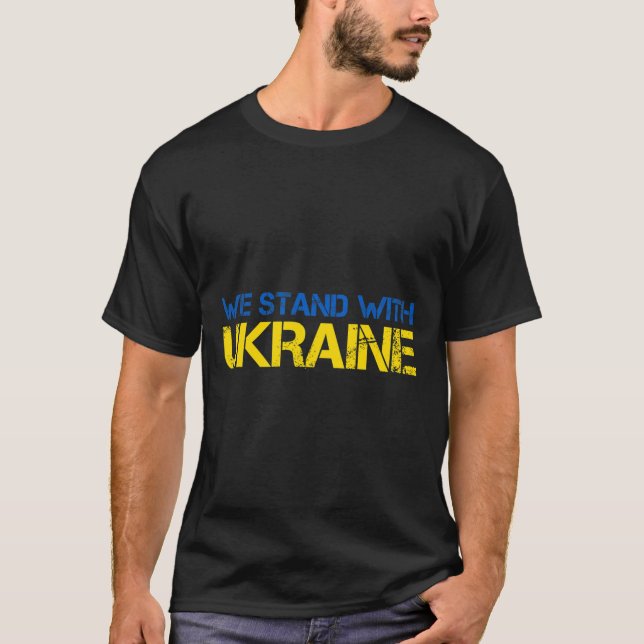 T-shirt Nous sommes avec l'Ukraine 2  (Devant)