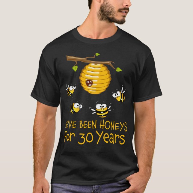 T-shirt Nous Sommes Des Miels Depuis 30 Ans. 30e Mariage (Devant)