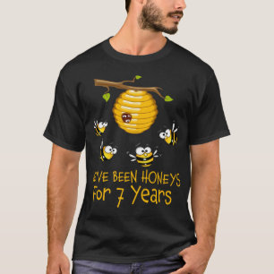 T-shirt Nous Sommes Des Miels Depuis 7 Ans. 7e Mariage