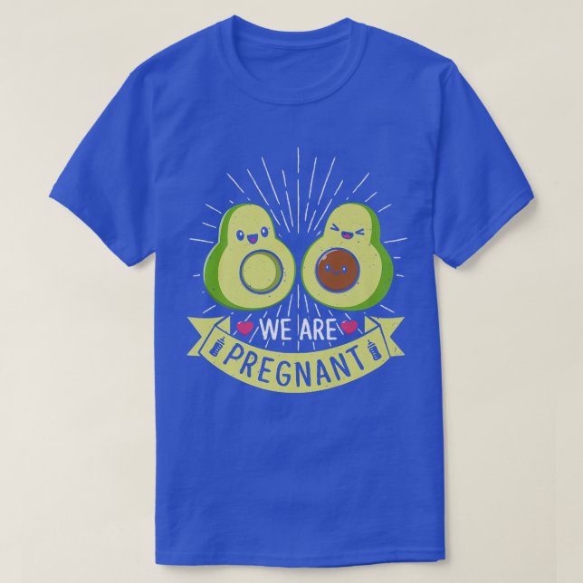 T-shirt Nous Sommes Enceintes Mamacado Avocado Futurs Pare (Design devant)