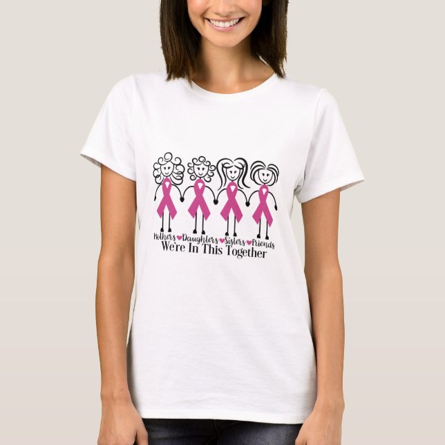 T-shirt Nous Sommes Ensemble Amis De La Famille Cancer Du  (Devant)