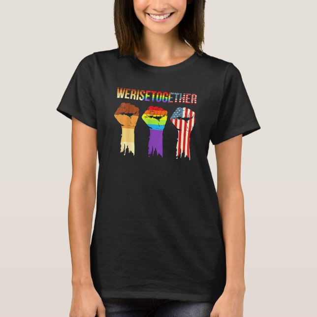T-shirt Nous Sommes Ensemble Pour L'Égalité Pour Tous Les  (Devant)
