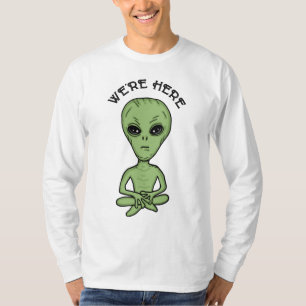 T-shirt Nous sommes ici UFO Alien Invasion extra Terrestre