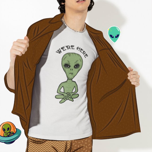 T-shirt Nous sommes ici UFO Alien Invasion extra Terrestre (Créateur téléchargé)