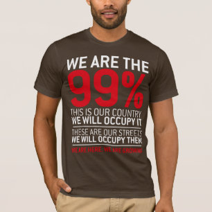 T-shirt Nous sommes les 99% - 99 pour cent occupent Wall