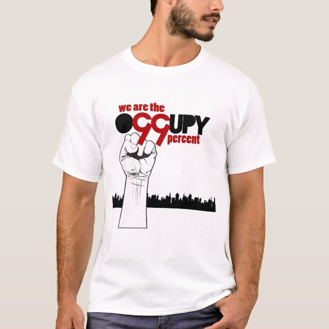 T-shirt Nous sommes les 99% - occupez Wall Street (Devant)