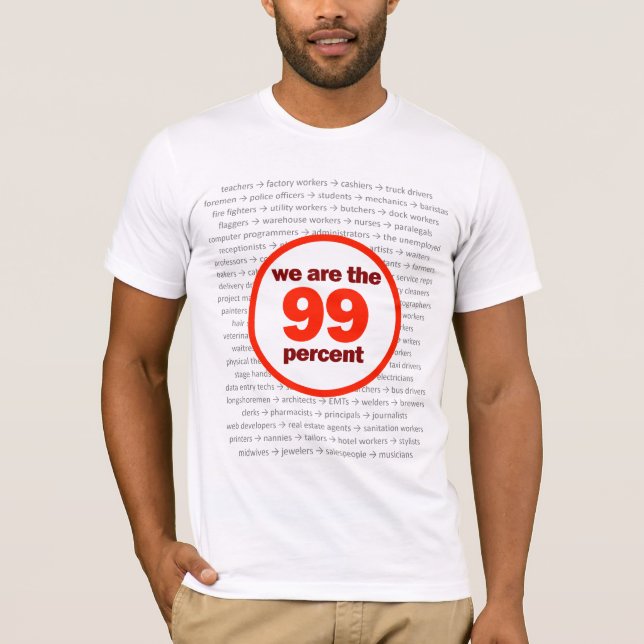 T-shirt Nous sommes les 99 pour cent (Devant)