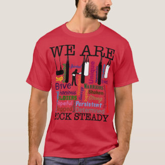 T-shirt Nous Sommes Rock Steady Femmes Boxe Word Art Long 