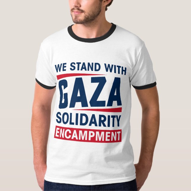 T-shirt Nous sommes solidaires de Gaza - Hommes (Devant)